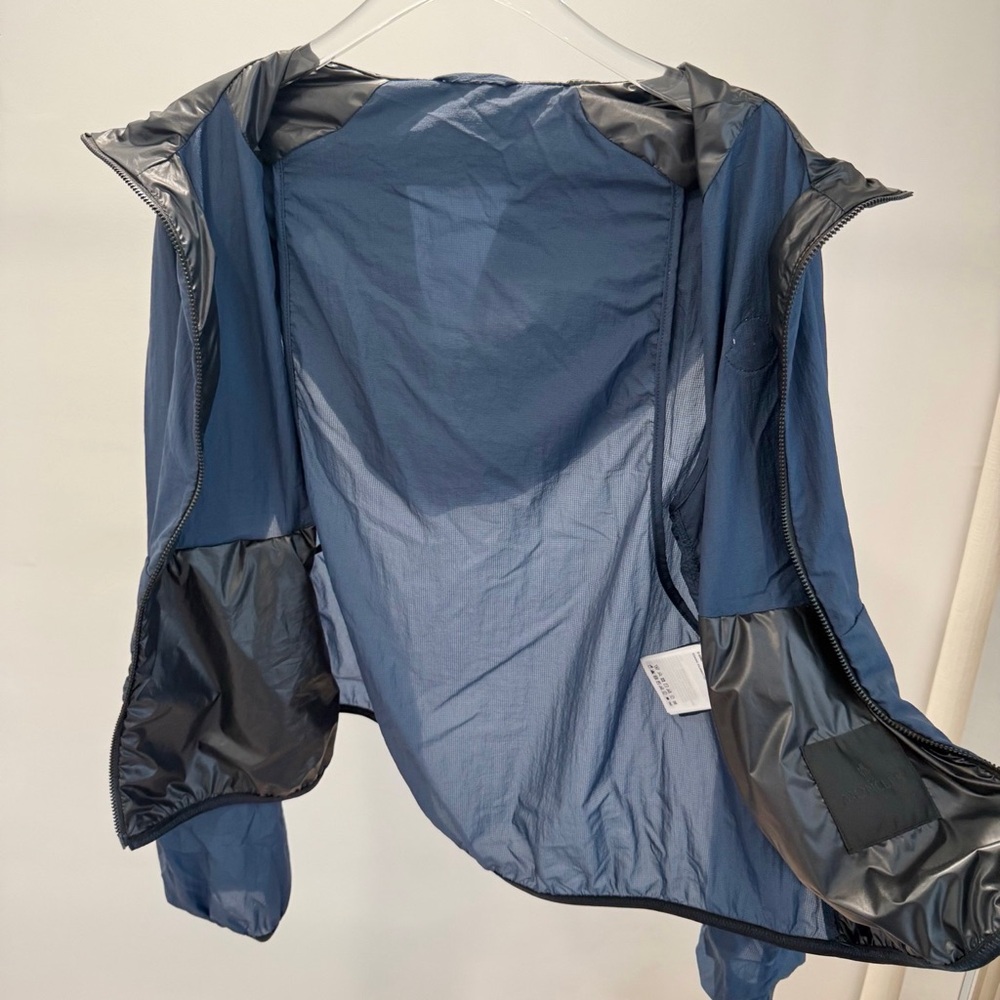 Moncler Navy Hooded Packable Windbreaker Jacket - Picture 6 of 6